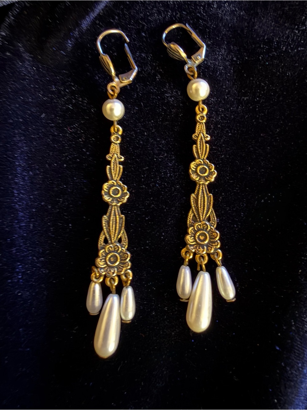 Pearl Chandelier Earrings – Victorian Bridgerton-core, Antique Romance. Bridal